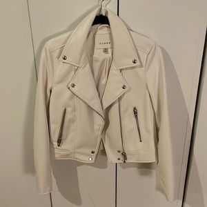 BLANKNYC Faux Leather Moto Jacket White Size XS